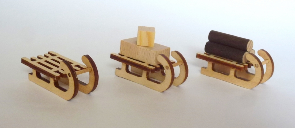 Schlitten - mit und ohne Beladung