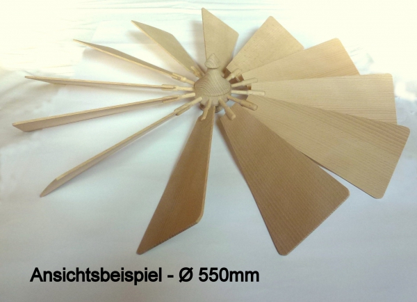 Flügelrad mit Bucheflügel massiv Stärke 2.8mm - steckbar