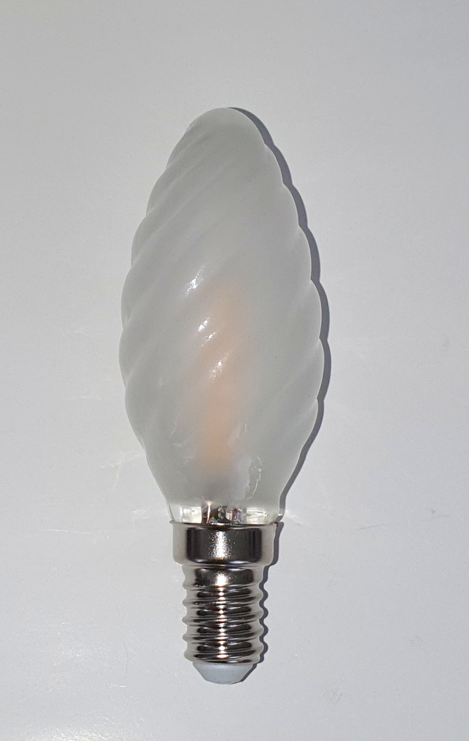 LED-Birne Tropfenform Welle classic für Fassung E14 1 Watt matt