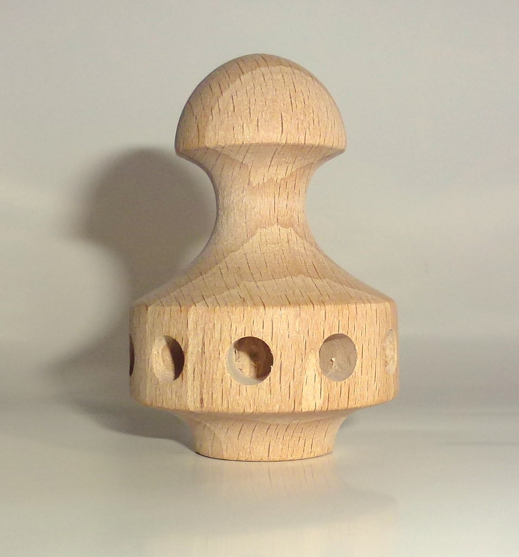 Pyramidenkopf Pilz - mit 10 Bohrungen  Ø 6mm