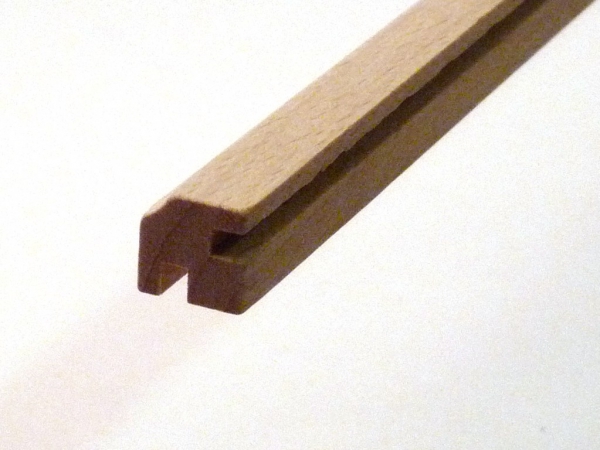 Nutleiste für 4 Ecken aus Buchenholz
