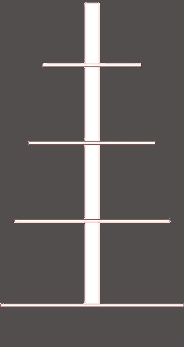 Steckbare Pyramidenwelle aus Buchenholz - gefertigt nach Ihren Maßen - 4 Etagen