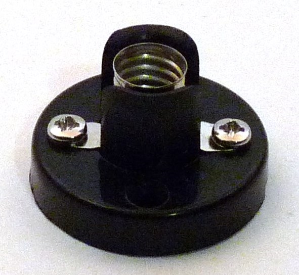 Fassung E10, mit Kunststoffuß isoliert