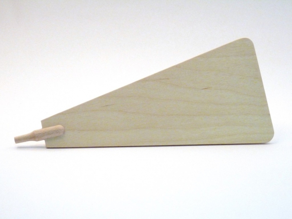 Pyramidenflügel mit Schaft  für Ø 6mm, aus Sperrholz 3mm