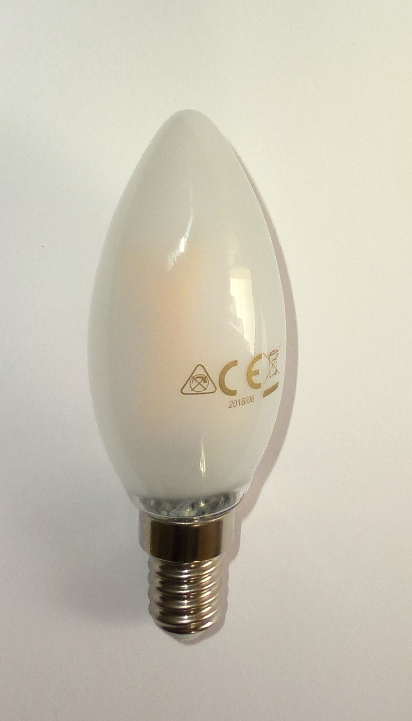 LED-Birne Tropfenform für Fassung E14 2.5W matt