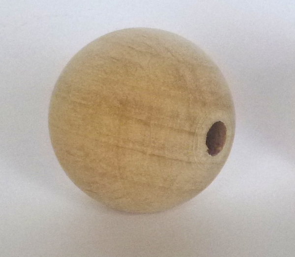 Holzkugel gebohrt Durchmesser 8mm bis 40mm