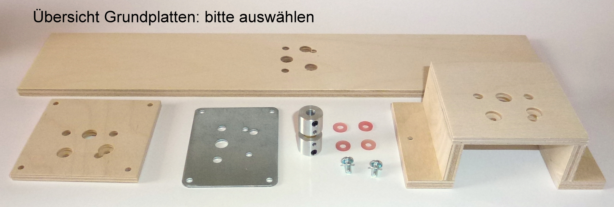 Befestigungsset für Mörzmotoren - mit Kupplung für 6mm Stahlwelle