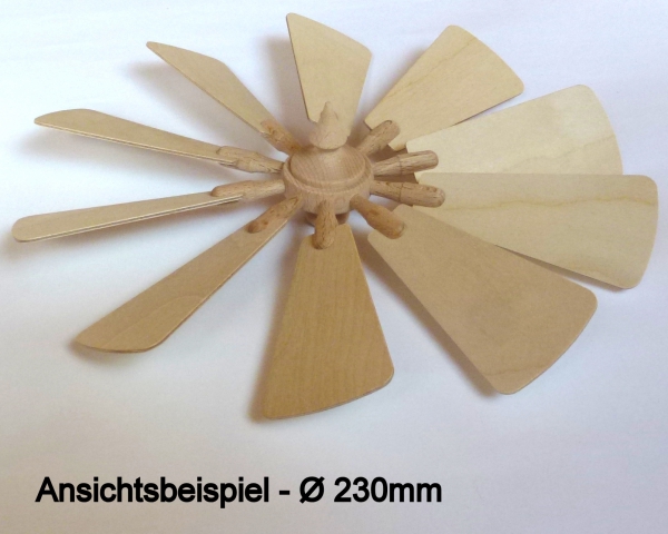 Flügelrad mit 10 Sperrholzflügel Stärke1.5mm - steckbar