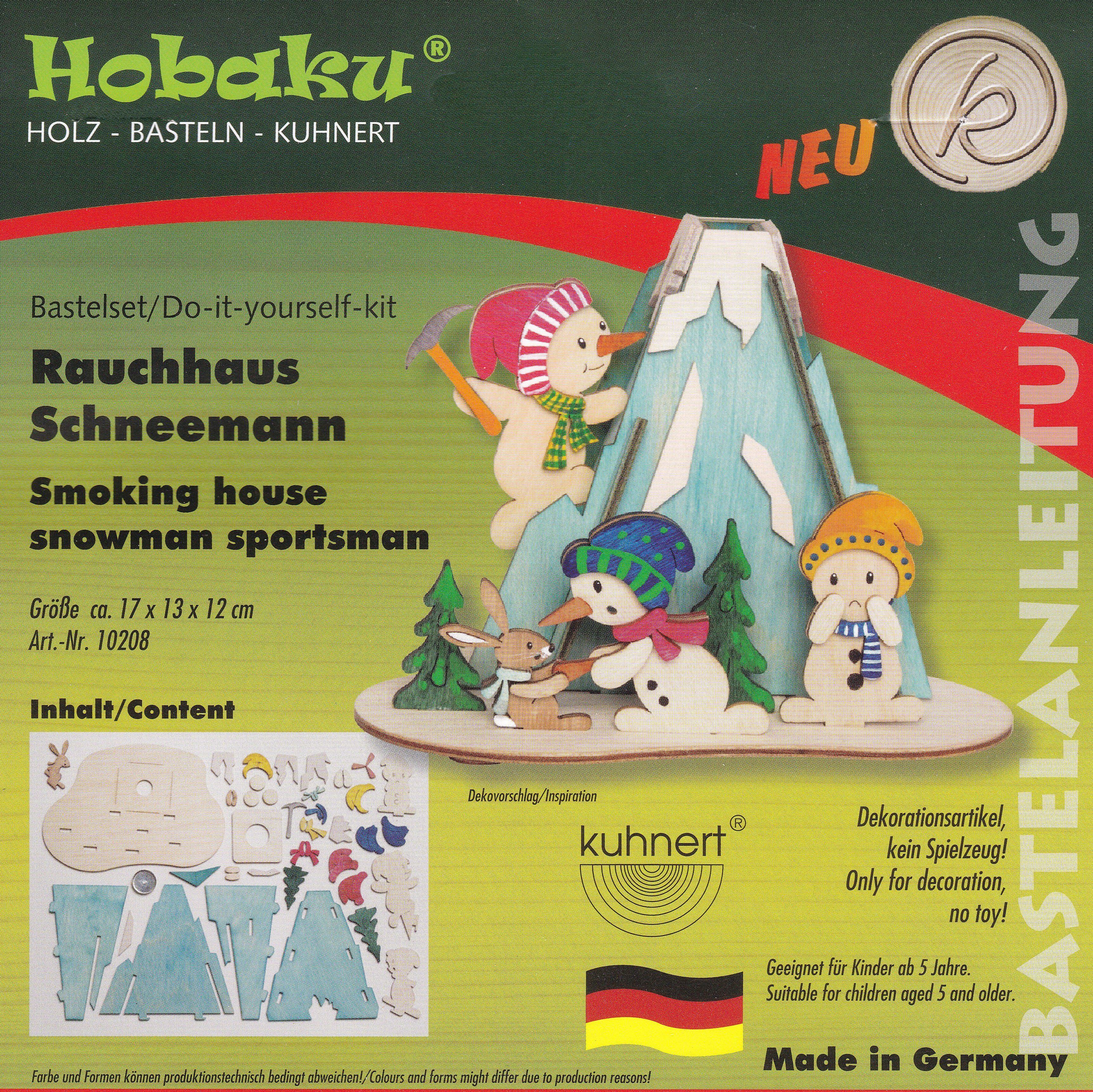 Bastelset - Rauchhaus Schneemann am Berg 10208