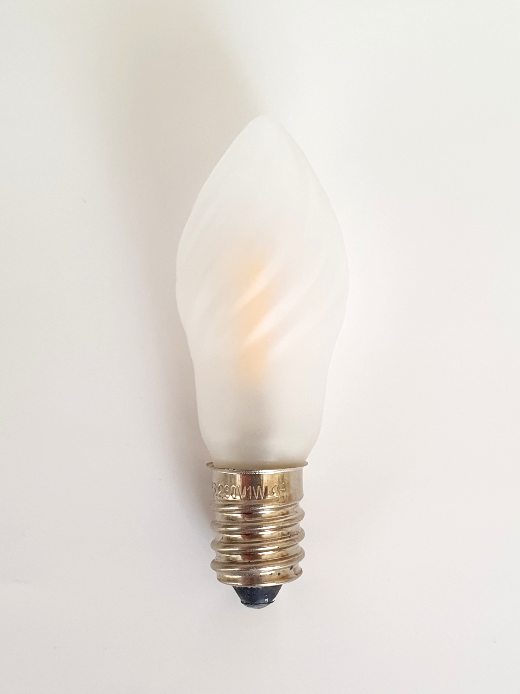 LED-Birne kleine Tropfenform Welle  für Fassung E14 1 Watt matt 230 Volt