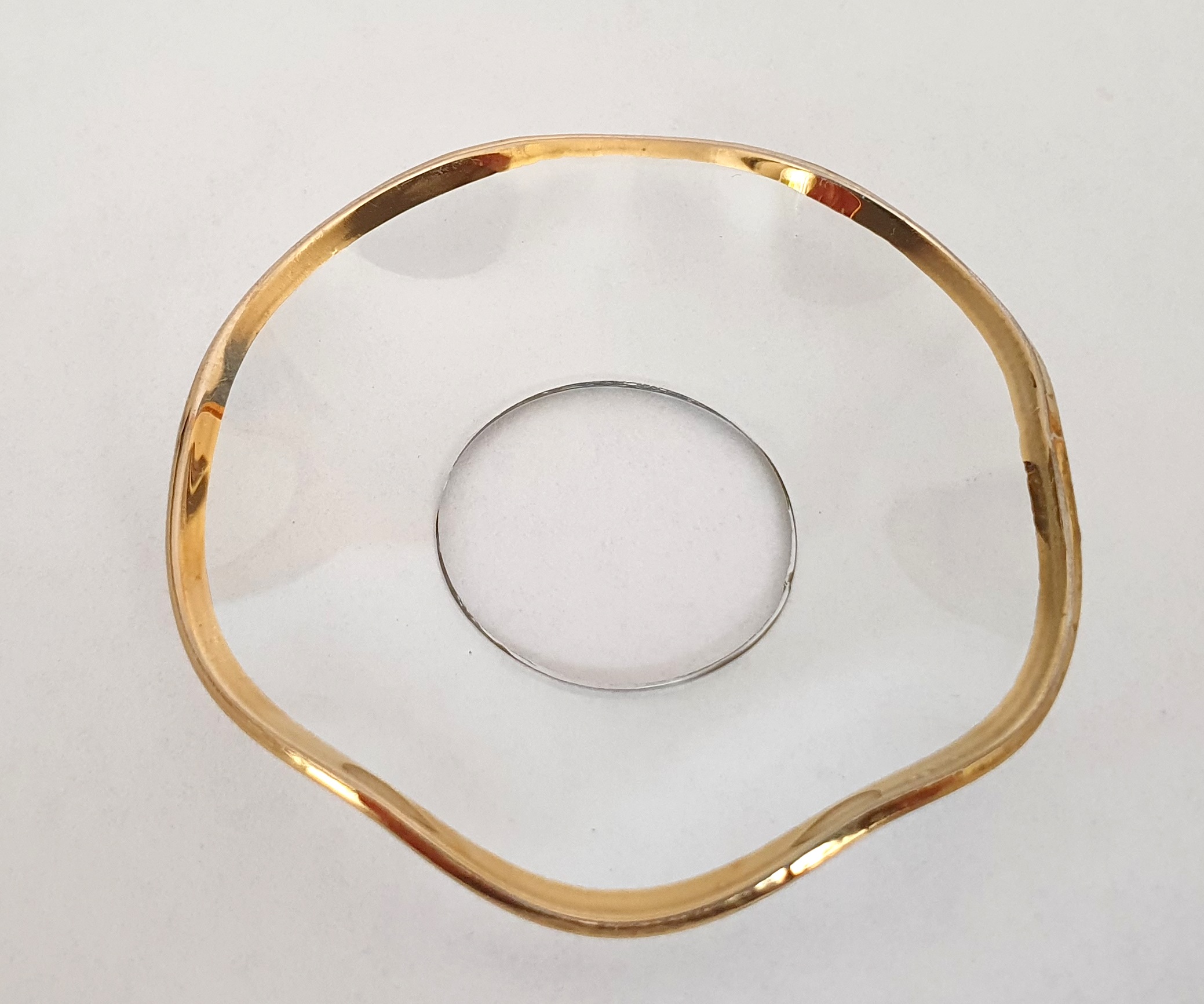 Lichtmanschette / Glasteller mit Goldrand