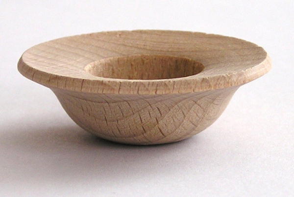 Lichtertülle aus Buchenholz - flache Form