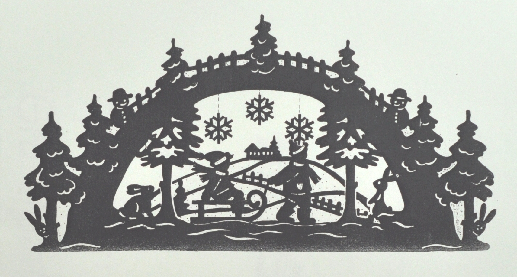 Vorlage Schwibbogen - Motiv Schlittenfahrt