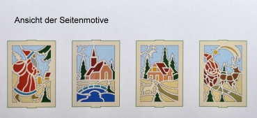 Vorlage Kastenlaterne - Motiv Weihnachtsmann