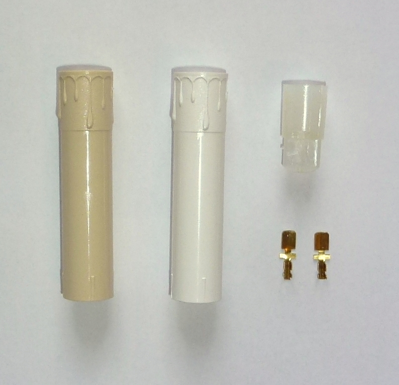 Kerzenschaft, Fassung und Kontakte - Komplettset