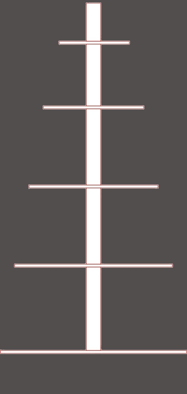 Steckbare Pyramidenwelle aus Buchenholz - gefertigt nach Ihren Maßen - 5 Etagen