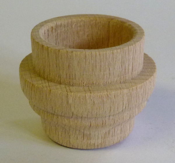 Lichtertülle aus Buchenholz für 22mm Blecheinsatz - abgesetzte Form