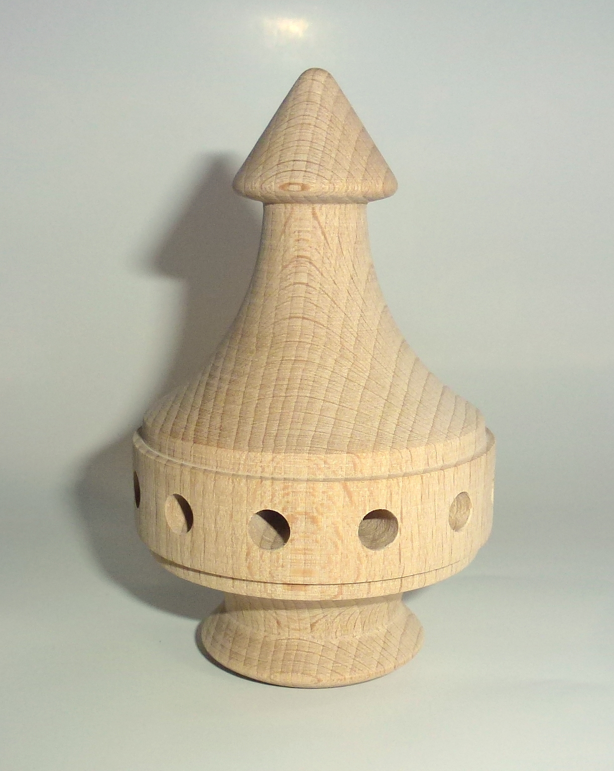 Pyramidenkopf Turm mittelgroß - mit 12 Bohrungen  Ø 6mm