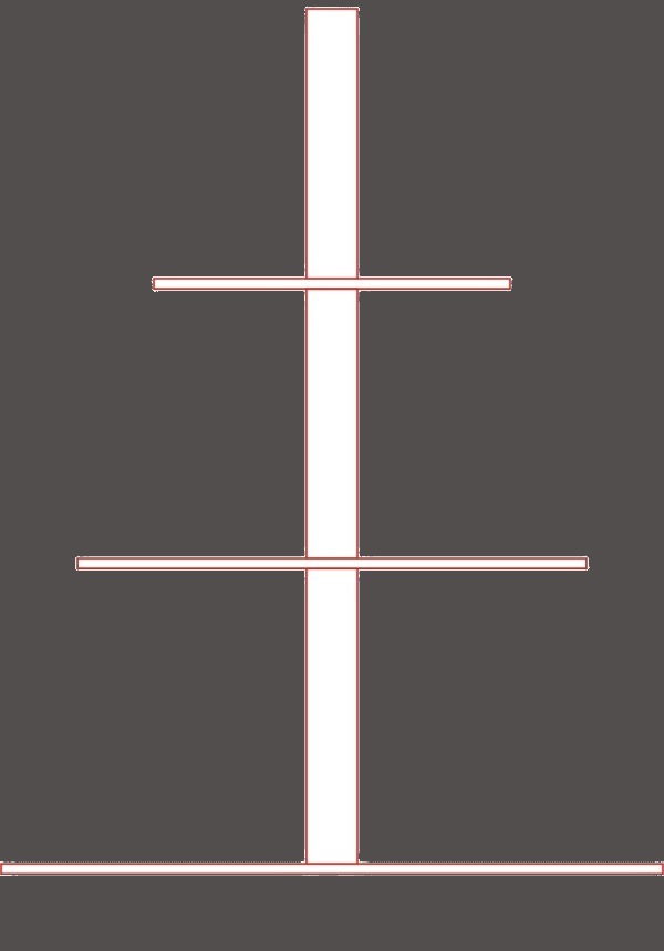 Steckbare Pyramidenwelle aus Buchenholz - gefertigt nach Ihren Maßen - 3 Etagen