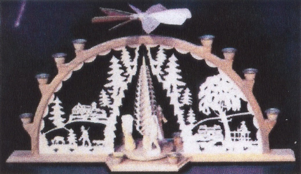 Vorlage Schwibbogen - Motiv Lichterbogen mit Pyramide