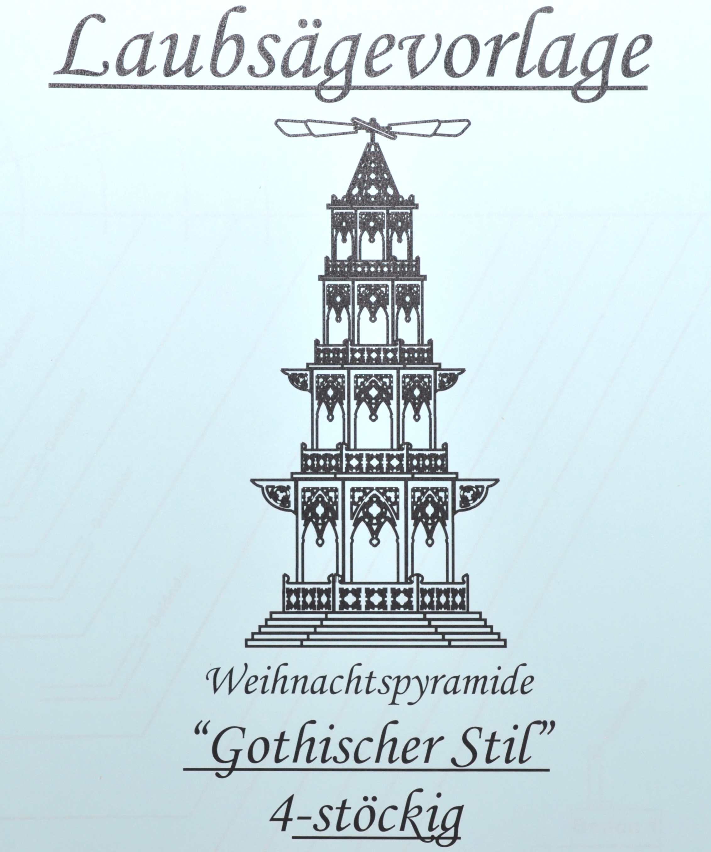 Pyramidenvorlage - Motiv 1276 Weihnachtspyramide im gotischen Stil