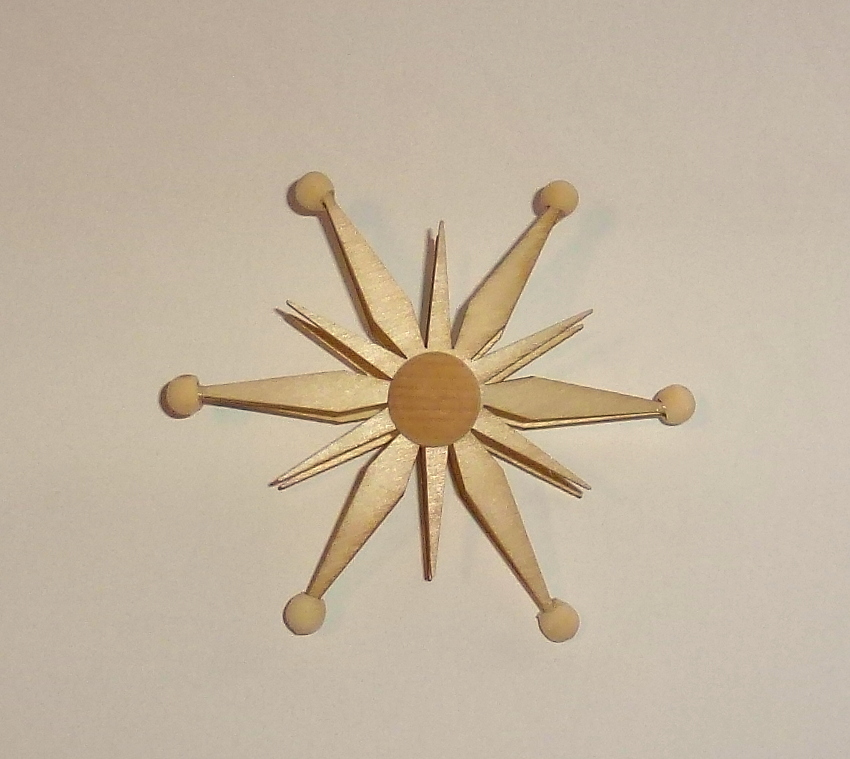 Kerzenaufstecker - Stern aus Sperrholz - Ø 10cm