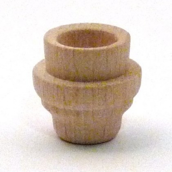 Lichtertülle aus Buchenholz 15er Bohrung - abgesetzte Form