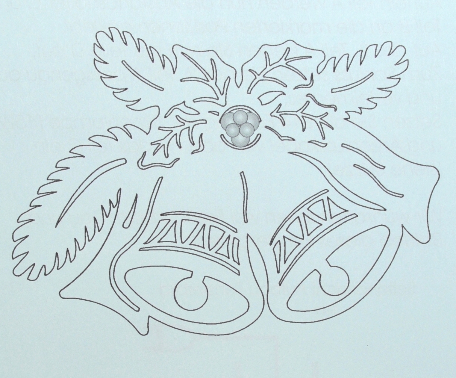 Vorlage beleuchtetes Fensterbild - Motiv Weihnachtsglocken